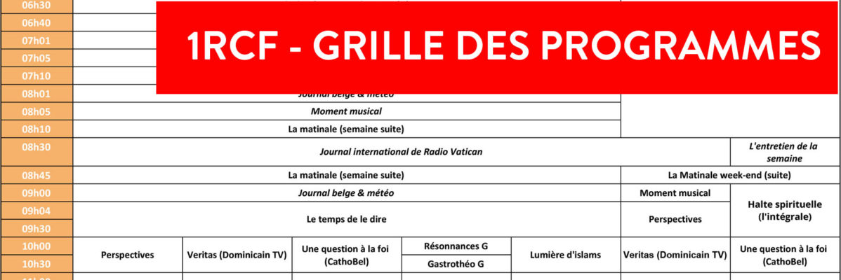 1RCF - Grille des programmes